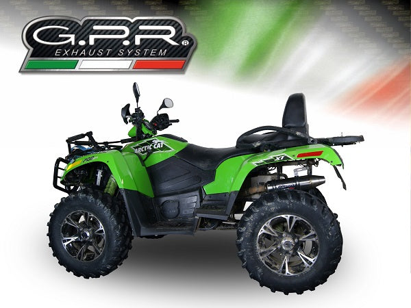 GPR exhaust Artic Cat Trv 700 2012-2014, Deeptone Atv, Homologated legal silencer exhaust including removable db killer - GPR Exhausts