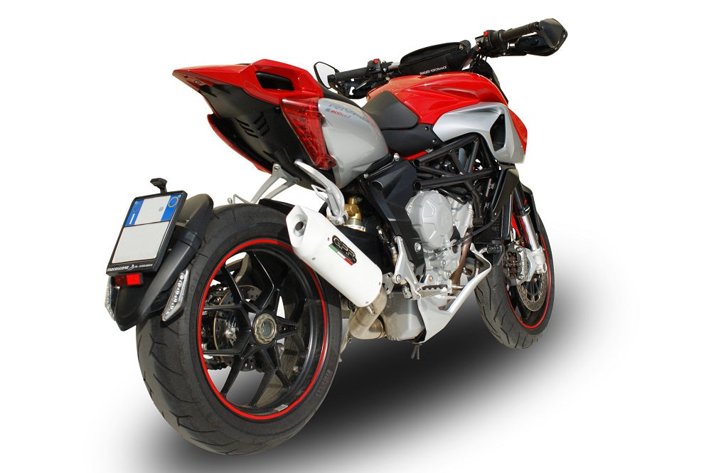 GPR exhaust Mv Agusta Rivale - Stradale 800 2014-2016, Albus Ceramic, Homologated legal slip-on exhaust including removable db killer and link pipe - GPR Exhausts