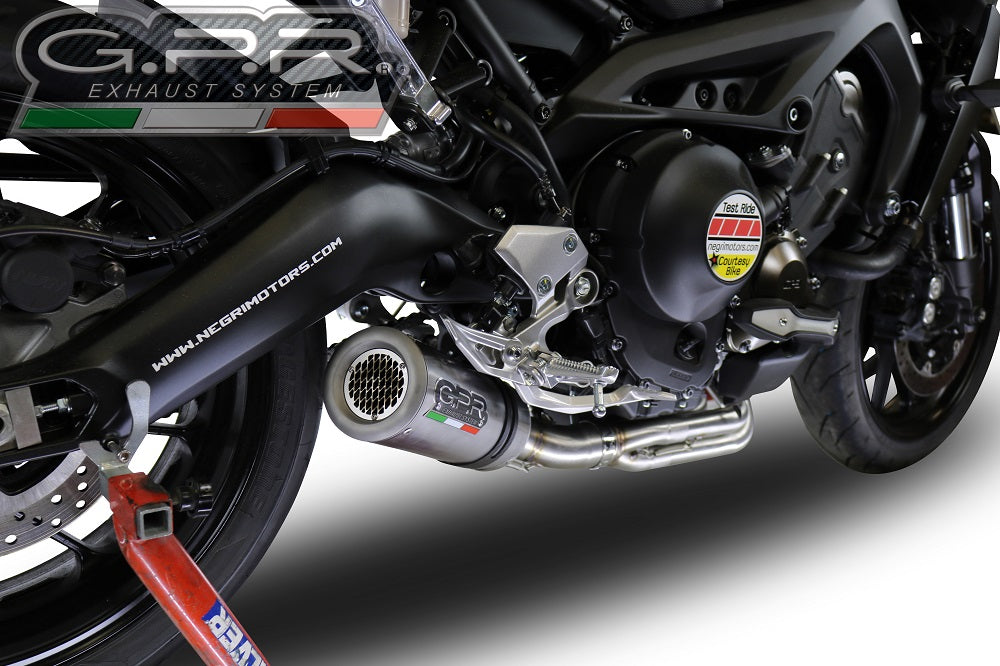 GPR exhaust Yamaha Mt-09 Tracer 900 2015-2020, M3 Inox , Racing full system exhaust, including removable db killer - GPR Exhausts