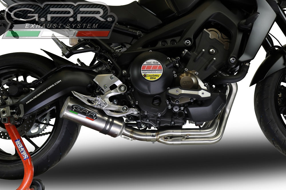 GPR exhaust Yamaha Mt-09 2017-2020, M3 Inox , Racing full system exhaust, including removable db killer - GPR Exhausts