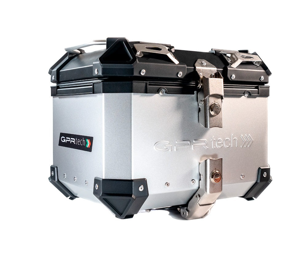 GPR Tech Alpi-Tech 26L Aluminium Top Case - Silver with Soft Backrest - image 3