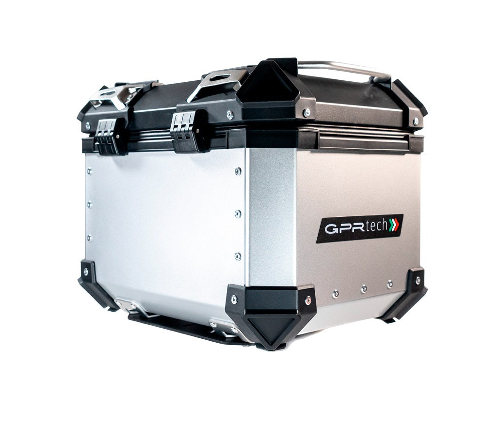 GPR Tech Alpi-Tech 26L Aluminium Top Case with Specific Fitting Plate - BMW G 310 GS (2017–2021) - Silver - image 9