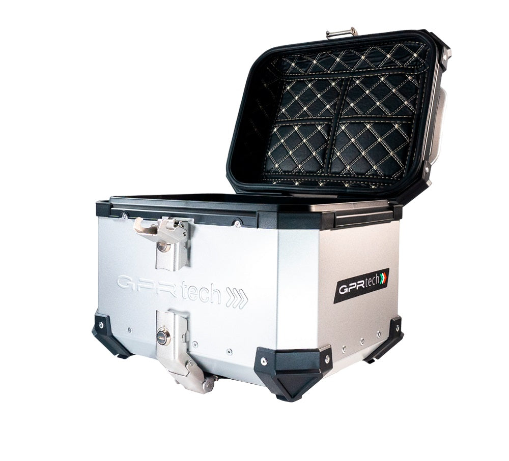 GPR Tech Alpi-Tech 26L Aluminium Top Case - Silver with Soft Backrest - image 6