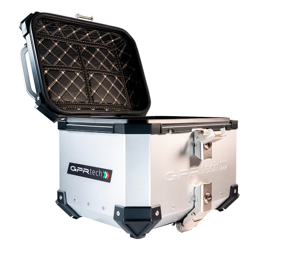 GPR Tech Alpi-Tech 26L Aluminium Top Case - Silver with Soft Backrest - image 7
