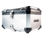 GPR Tech Alpi-Tech 55L Aluminium Top Case with Specific Fitting Plate - Aprilia Tuareg 660 (2021–2024) - Silver