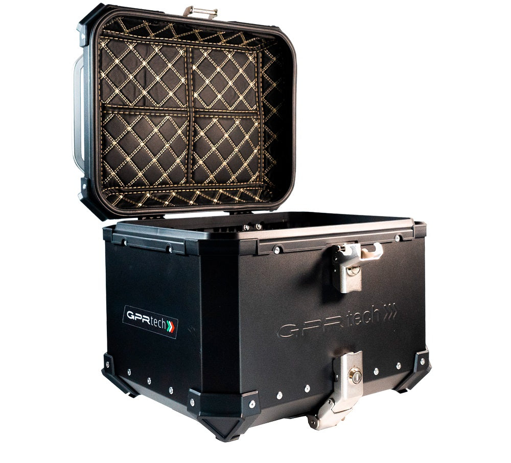 GPR Tech Alpi-Tech 45L Aluminium Top Case - Black with Soft Backrest - image 5