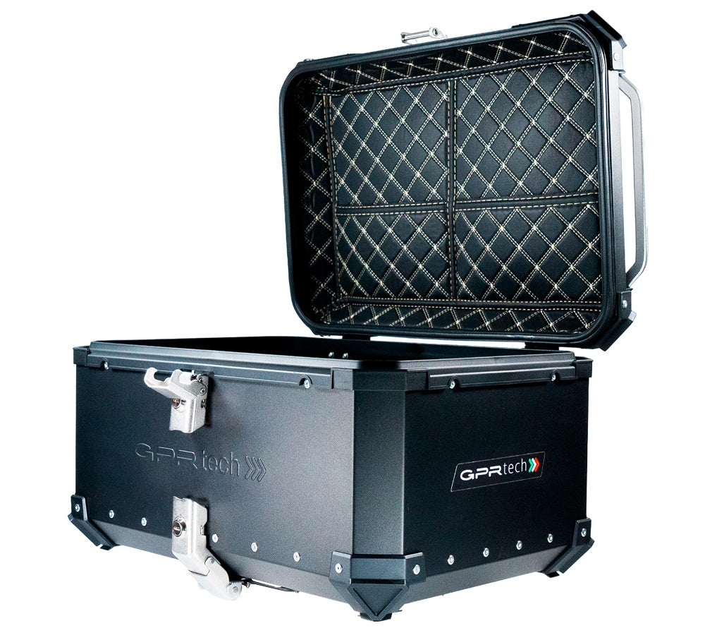 GPR Tech Alpi-Tech 55L Aluminium Top Case - Black with Soft Backrest - image 6