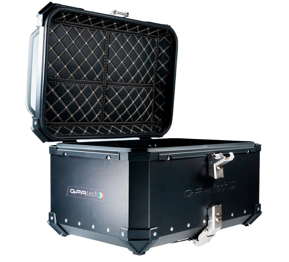 GPR Tech Alpi-Tech 55L Aluminium Top Case - Black with Soft Backrest - image 8