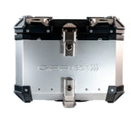 GPR Tech Alpi-Tech 45L Aluminium Top Case - Silver with Soft Backrest