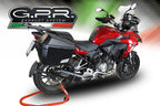 GPR exhaust Benelli Trk 502 2017-2020, Furore Evo4 Nero, Slip-on exhaust legal for UK and non-EU markets including link pipe and removable db killer - GPR Exhausts