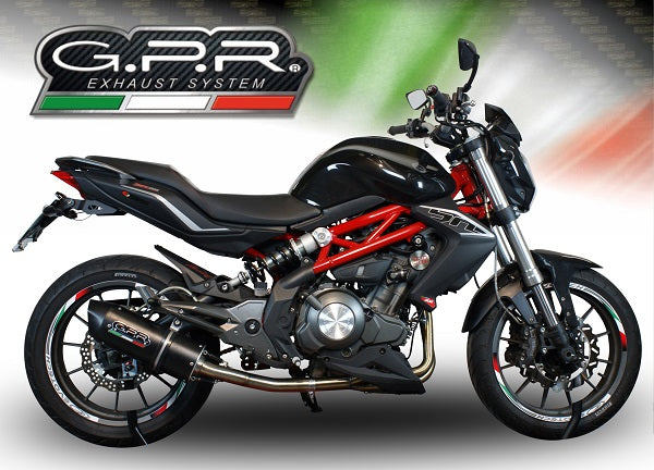 GPR exhaust Benelli Bn 302 S 2017-2024, Furore Evo4 Nero, Homologated legal slip-on exhaust including removable db killer and link pipe - GPR Exhausts