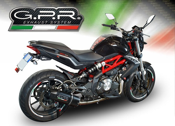 GPR exhaust Benelli Bn 302 S 2017-2024, Furore Evo4 Nero, Homologated legal slip-on exhaust including removable db killer and link pipe - GPR Exhausts