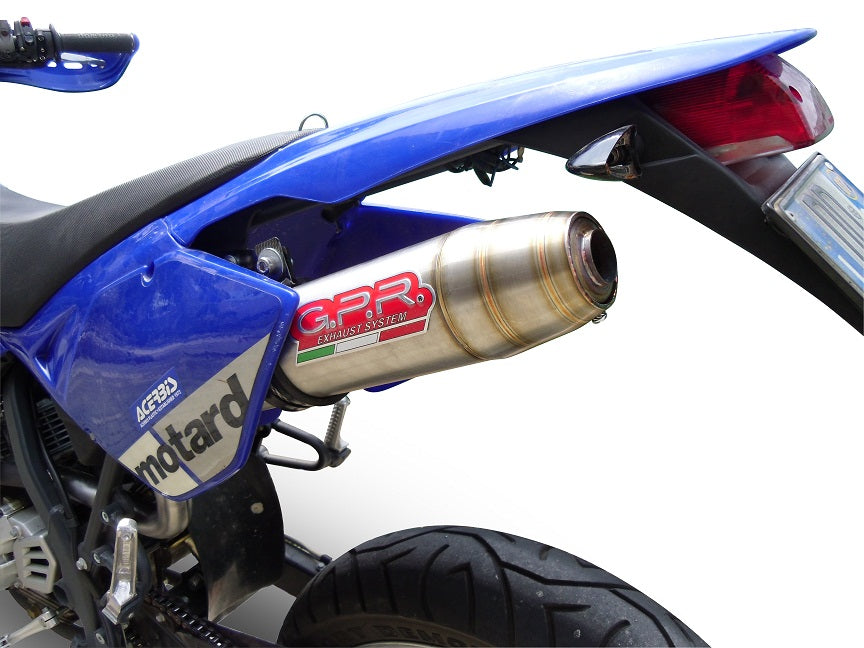 GPR exhaust Beta RR 125 Enduro Ac 4t 2005-2009, Deeptone Inox, Homologated legal slip-on exhaust including removable db killer and link pipe - GPR Exhausts