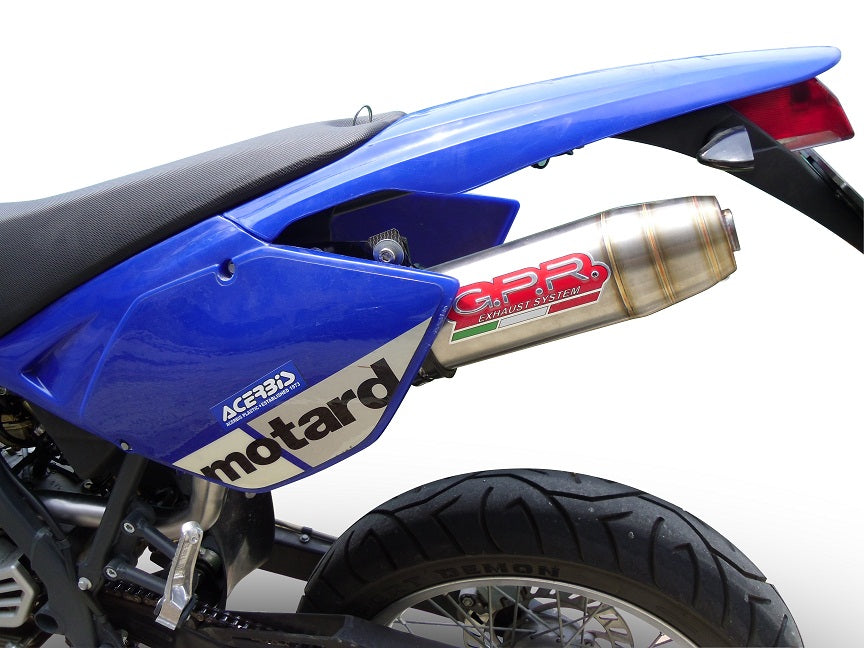 GPR exhaust Beta RR 125 Enduro Ac 4t 2005-2009, Deeptone Inox, Homologated legal slip-on exhaust including removable db killer and link pipe - GPR Exhausts