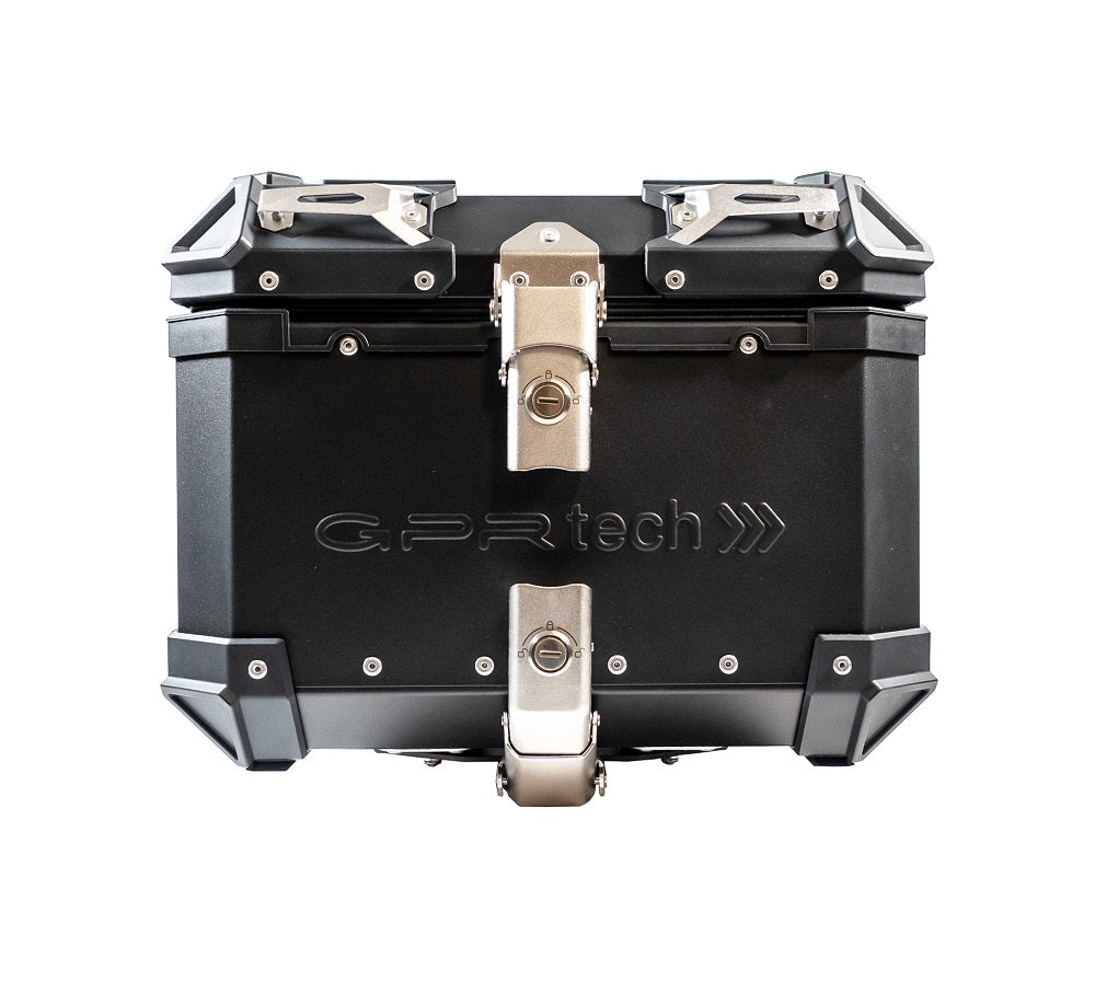 GPR Tech Alpi-Tech 26L Aluminium Top Case - Black with Soft Backrest