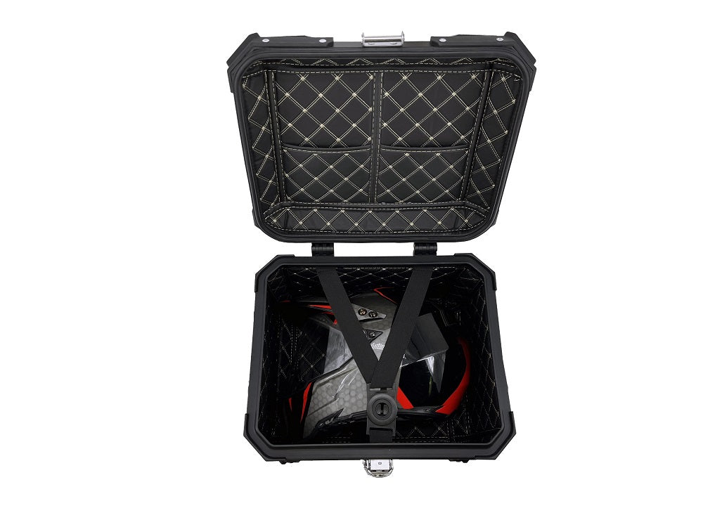 GPR Tech Alpi-Tech 45L Aluminium Top Case - Black with Soft Backrest - image 9