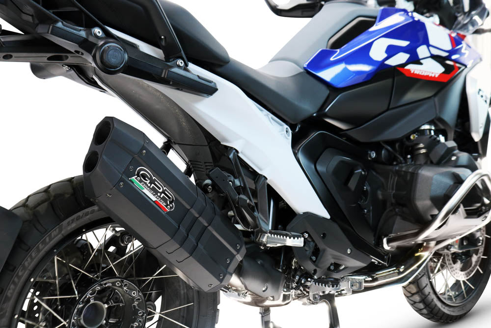 GPR exhaust Bmw R 1300 R / RS 2025-2026, Hyper Sonic Black Titanium, Homologated legal slip-on exhaust including removable db killer and link pipe - GPR Exhausts