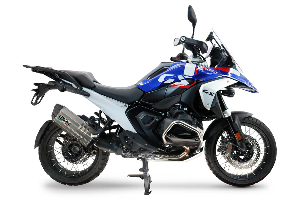 GPR exhaust Bmw R 1300 GS Adventure 2024-2026, Hyper Sonic Titanium, Homologated legal slip-on exhaust including removable db killer and link pipe - GPR Exhausts