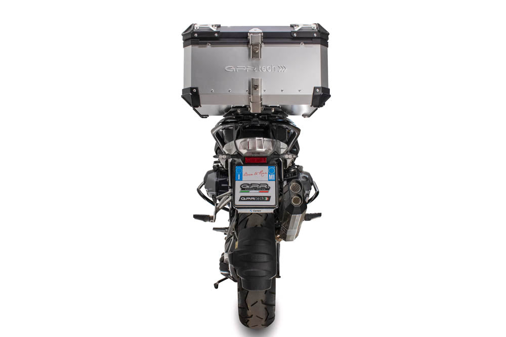 GPR Tech Alpi-Tech 45L Aluminium Top Case with Specific Fitting Plate - BMW R 1200 GS (2013–2016) - Silver