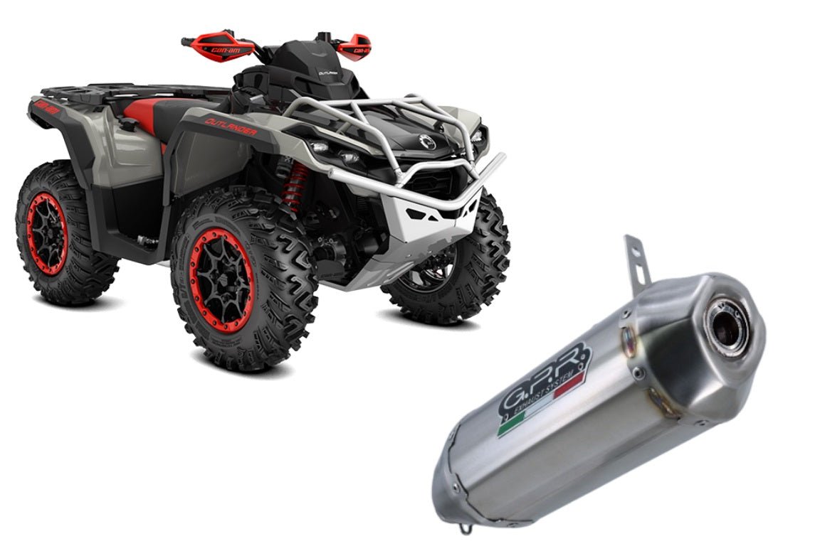 GPR exhaust Can Am Outlander 850 2016-2023, PENTACROSS INOX, Homologated legal slip-on exhaust including removable db killer and link pipe - GPR Exhausts