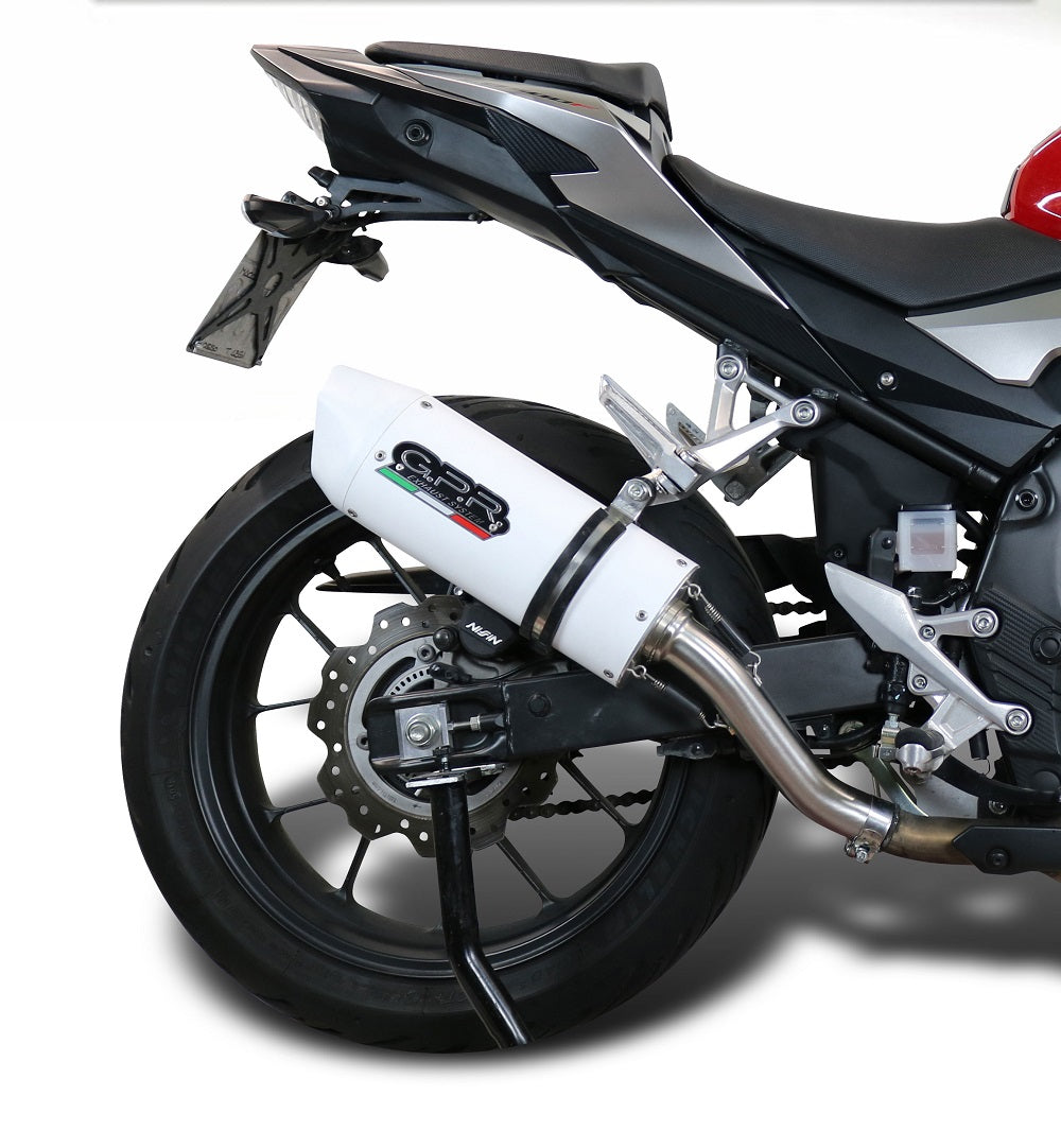GPR exhaust Honda Cb 500 X 2019-2025, Albus Evo4, Homologated legal slip-on exhaust including removable db killer and link pipe - GPR Exhausts