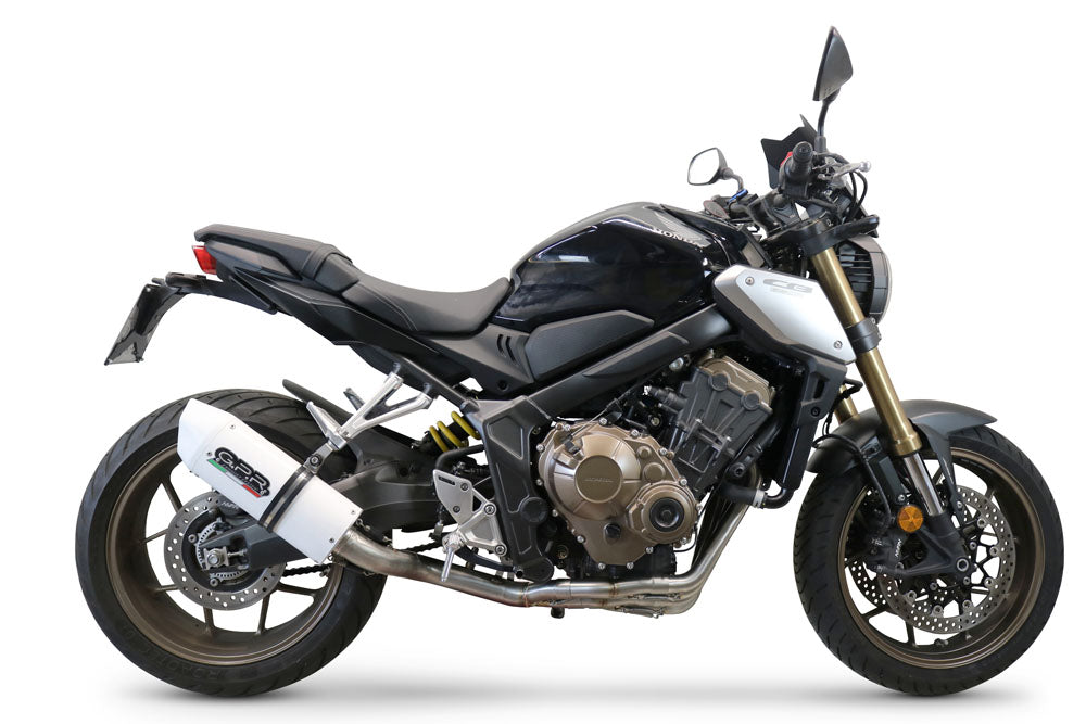 GPR exhaust Honda Cb 650 R 2021-2023, Albus Ceramic, full system exhaust legal for UK and non-EU countries including removable db killer - GPR Exhausts