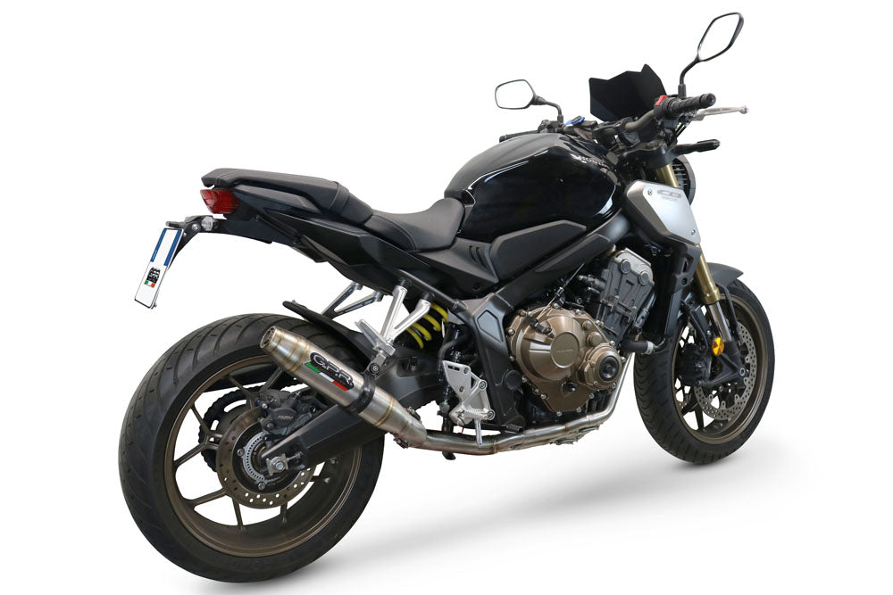 GPR exhaust Honda Cb 650 R 2021-2023, Deeptone Inox, full system exhaust legal for UK and non-EU countries including removable db killer - GPR Exhausts