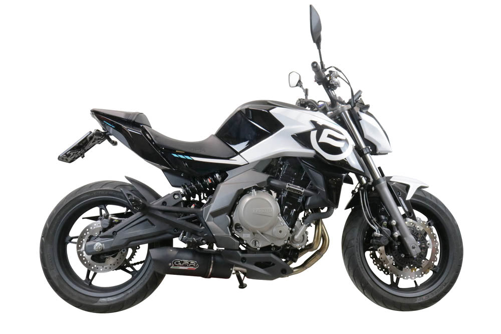 GPR exhaust Cf Moto 650 Nk 2021-2024, Furore Nero, Racing slip-on exhaust, including link pipe and removable db killer - GPR Exhausts