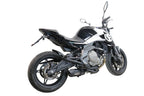 GPR exhaust Cf Moto 650 Nk 2021-2024, Furore Nero, Racing slip-on exhaust, including link pipe and removable db killer - GPR Exhausts