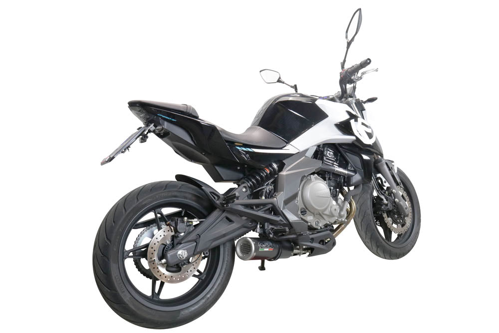 GPR exhaust Cf Moto 650 Nk 2021-2024, M3 Black Titanium, Slip-on exhaust legal for UK and non-EU markets including link pipe and removable db killer - GPR Exhausts
