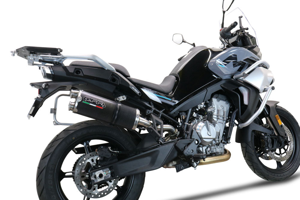 GPR exhaust Cf Moto 800 Mt Sport 2025-2026, Dual Poppy, Homologated legal slip-on exhaust including removable db killer and link pipe - GPR Exhausts