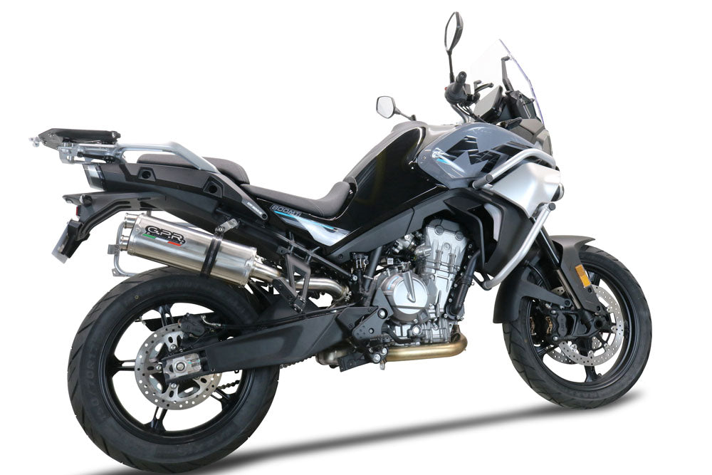 GPR exhaust Cf Moto 800 Mt Touring/Explorer 2021-2024, Dual Titanium, Homologated legal slip-on exhaust including removable db killer and link pipe - GPR Exhausts