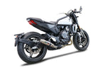 GPR exhaust Cf Moto 700 CL-X Adv 2022-2024, Deeptone Inox, Homologated legal slip-on exhaust including removable db killer and link pipe - GPR Exhausts