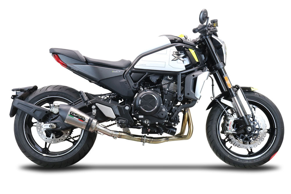 GPR exhaust Cf Moto 700 CL-X Adv 2022-2024, New Grand Prix Evo Titanium, Mid-full system exhaust legal for UK and non-EU markets including removable d - GPR Exhausts
