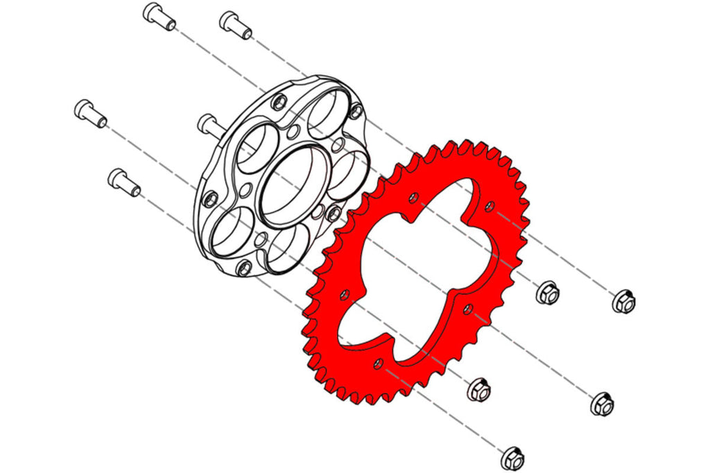 CNC Racing Ring Gear Z40 P520 5-Hole for Ducati - CNC Racing image 2