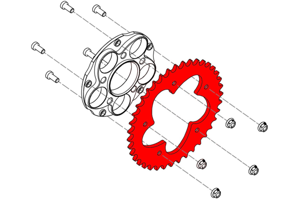 CNC Racing Ring Gear Z40 P520 5-Hole for Ducati - CNC Racing image 2
