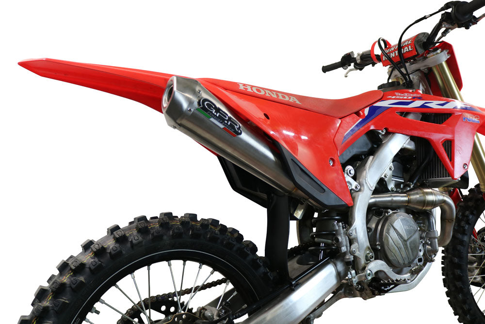 GPR exhaust Honda Crf 450 R-RX 2021-2025, Pentacross FULL Titanium, Racing full system exhaust, including removable db killer/spark arrestor - GPR Exhausts