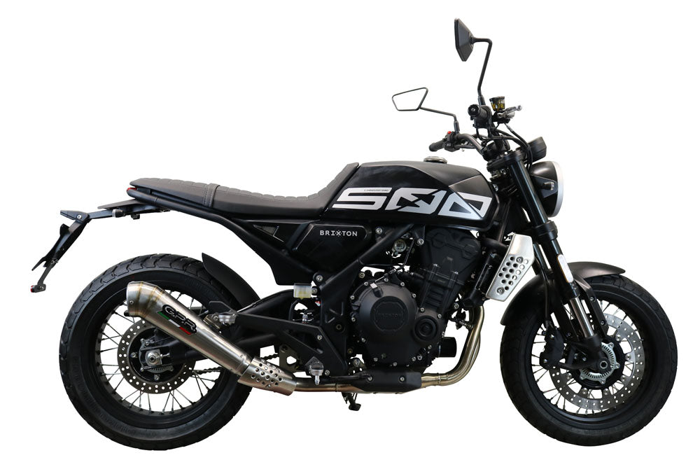 GPR exhaust Brixton CroSsfire 500 X  2022-2023, Powercone Evo, Homologated legal slip-on exhaust including removable db killer and link pipe - GPR Exhausts