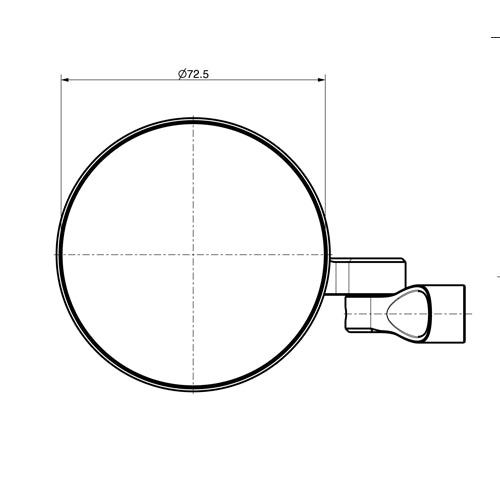 DB Race CURVO Bar-End Mirror – Left