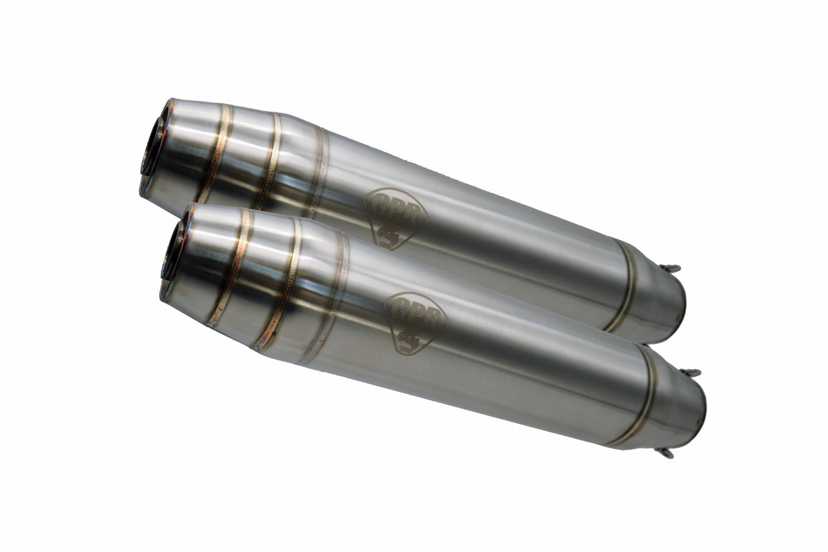 GPR exhaust Bmw R 1100 Gs -R-RT 1994-1998, Deeptone Inox Cafè Racer, Dual universal Homologated legal silencer kit, including removable db killer, wit - GPR Exhausts