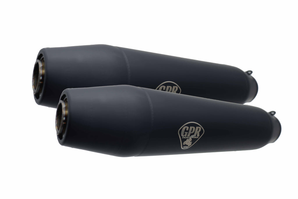 GPR exhaust Yamaha Xj 600 Diversion 1991-2001, Deeptone Black Cafè Racer, Dual universal Homologated legal silencer kit, including removable db killer - GPR Exhausts