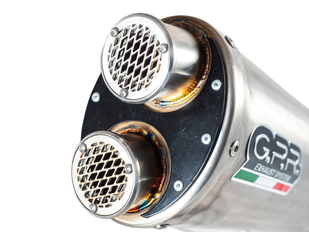 GPR exhaust Cf Moto 800 Mt Touring/Explorer 2021-2024, Dual Titanium, Homologated legal slip-on exhaust including removable db killer and link pipe - GPR Exhausts