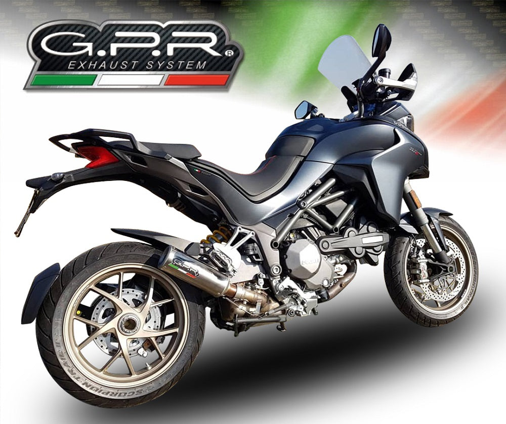 GPR exhaust Ducati Multistrada 1260 2018-2020, M3 Titanium Natural, Homologated legal slip-on exhaust including removable db killer and link pipe - GPR Exhausts