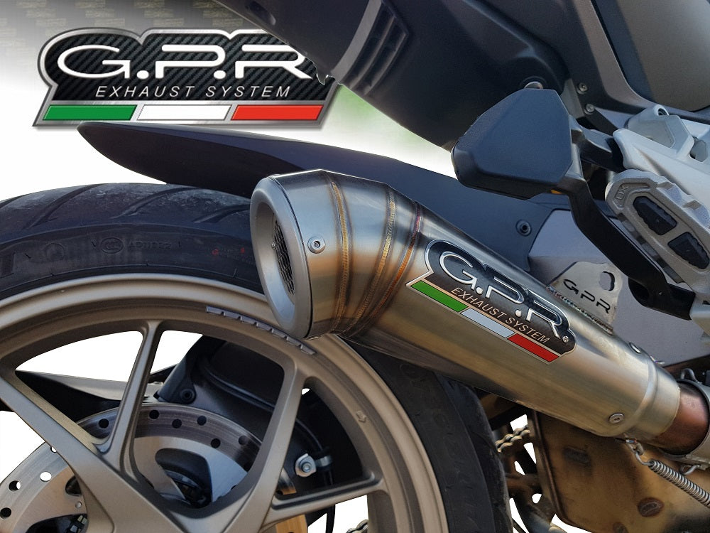 GPR exhaust Ducati Multistrada 1260 2018-2020, Powercone Evo, Homologated legal slip-on exhaust including removable db killer and link pipe - GPR Exhausts