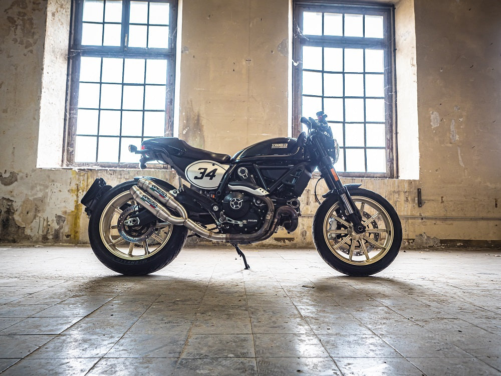 GPR exhaust Ducati Scrambler 800  2017-2020, Deeptone Inox, Dual slip-on exhaust legal for UK and non-EU countries including removable db killers and - GPR Exhausts