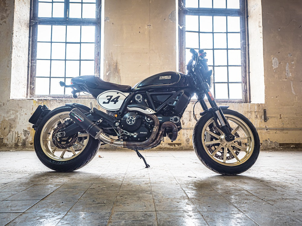 GPR exhaust Ducati Scrambler 800  2015-2016, M3 Black Titanium, Homologated legal slip-on exhaust including removable db killer and link pipe - GPR Exhausts