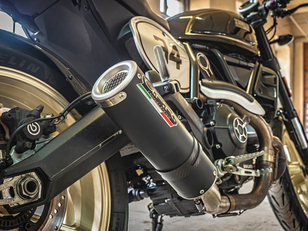 GPR exhaust Ducati Scrambler 800  2015-2016, M3 Black Titanium, Homologated legal slip-on exhaust including removable db killer and link pipe - GPR Exhausts