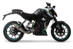 GPR exhaust Ktm Duke 200 2012-2020, Deeptone Inox, Homologated legal slip-on exhaust including removable db killer and link pipe - GPR Exhausts