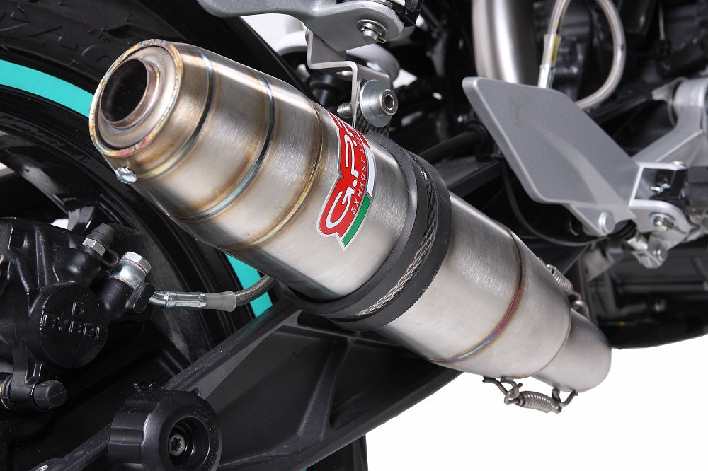 GPR exhaust Ktm Duke 200 2012-2020, Deeptone Inox, Homologated legal slip-on exhaust including removable db killer and link pipe - GPR Exhausts