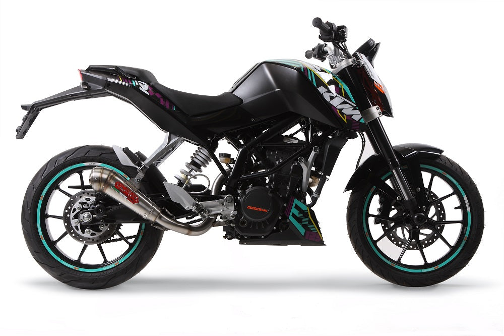 GPR exhaust Ktm Duke 125 2011-2016, Powercone Evo, Slip-on exhaust legal for UK and non-EU markets including link pipe and removable db killer - GPR Exhausts
